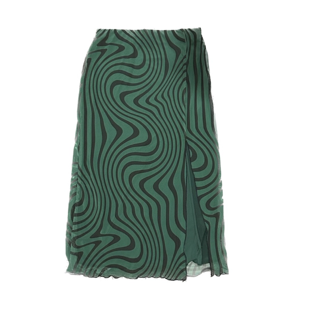 URBAN OUTFITTERS UNIQUE PRINTED MIDI SKIRT WITH SLIT